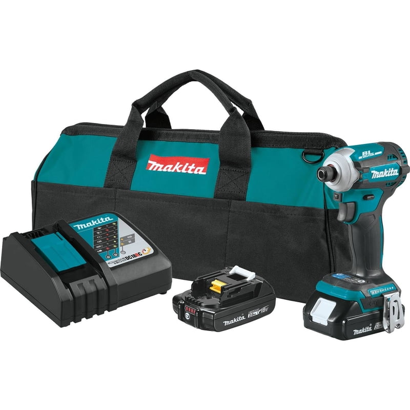Makita LXT 18 volt Cordless Brushless 4Speed Impact Driver Kit 1600 inlb Case Of 1