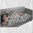 thumbnail image 6 of Teal and White Soft Flannel Fleece Throw Blanket, Colorful Geometric Shapes Dotted Design Hipster Feminine Fun Art Graphic, Cozy Plush for Indoor and Outdoor Use, 60" x 80", Multicolor, by Ambesonne, 6 of 6