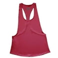 thumbnail image 4 of Chaleco deportivo sin mangas con cuello bajo en forma de T para mujer: top deportivo holgado de secado rápido y absorción del sudor, 4 of 5