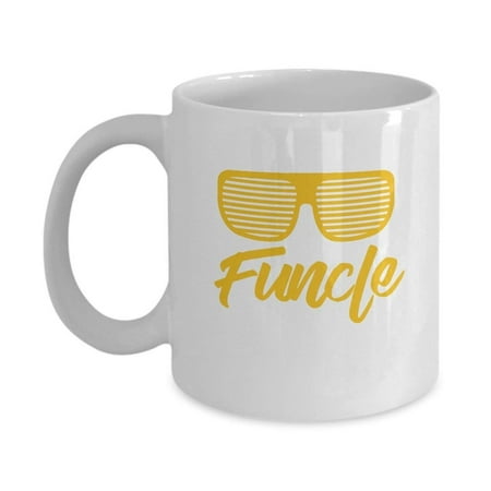 Cool and Funny Mens Funcle Sunglasses Coffee & Tea Gift Mug, Awesome Birthday Gifts For Your Favorite Uncle