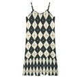 HANSHBDB Sophisticated Diamond Checker 142 Women's Maxi Summer Dress