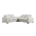 thumbnail image 4 of 123.24'' Fabric Square Arm Modular Reversible Sectional Sofa & Ottoman-Beige, 4 of 9