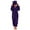 Purple, variant on Towmus Women Onesies Fluffy Fleece Jumpsuits Sleepwear, Built-In Eye Mask, Plus Size Zip Up Hooded Sets Winter Warm Pajamas