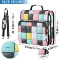 thumbnail image 2 of FORMRS Zipper Binder with Shoulder Strap 2-inch Ring 500 Sheet Capacity File Bag, Gray Checkered Pattern, 2 of 5