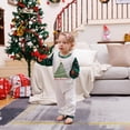 thumbnail image 2 of Penkiiy Family Christmas Pjs Matching Sets Matching Family Sets Christmas Casual Printed Jumpsuit Romper Home Wear Green Christmas Pajamas 3-6 Months, 2 of 6