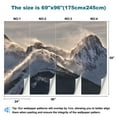 thumbnail image 3 of Peel and Stick Wallpaper Canvas Strong wind Blizzard mountains Modern Art Wall Mural Decor Self Adhesive and Removable 69in x 98in, 3 of 8