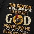 thumbnail image 2 of Old and Wise Funny Rooster Graphic T-Shirt for Men, Faith Humor Quote Tee, Unisex Cotton Crewneck, 2 of 9