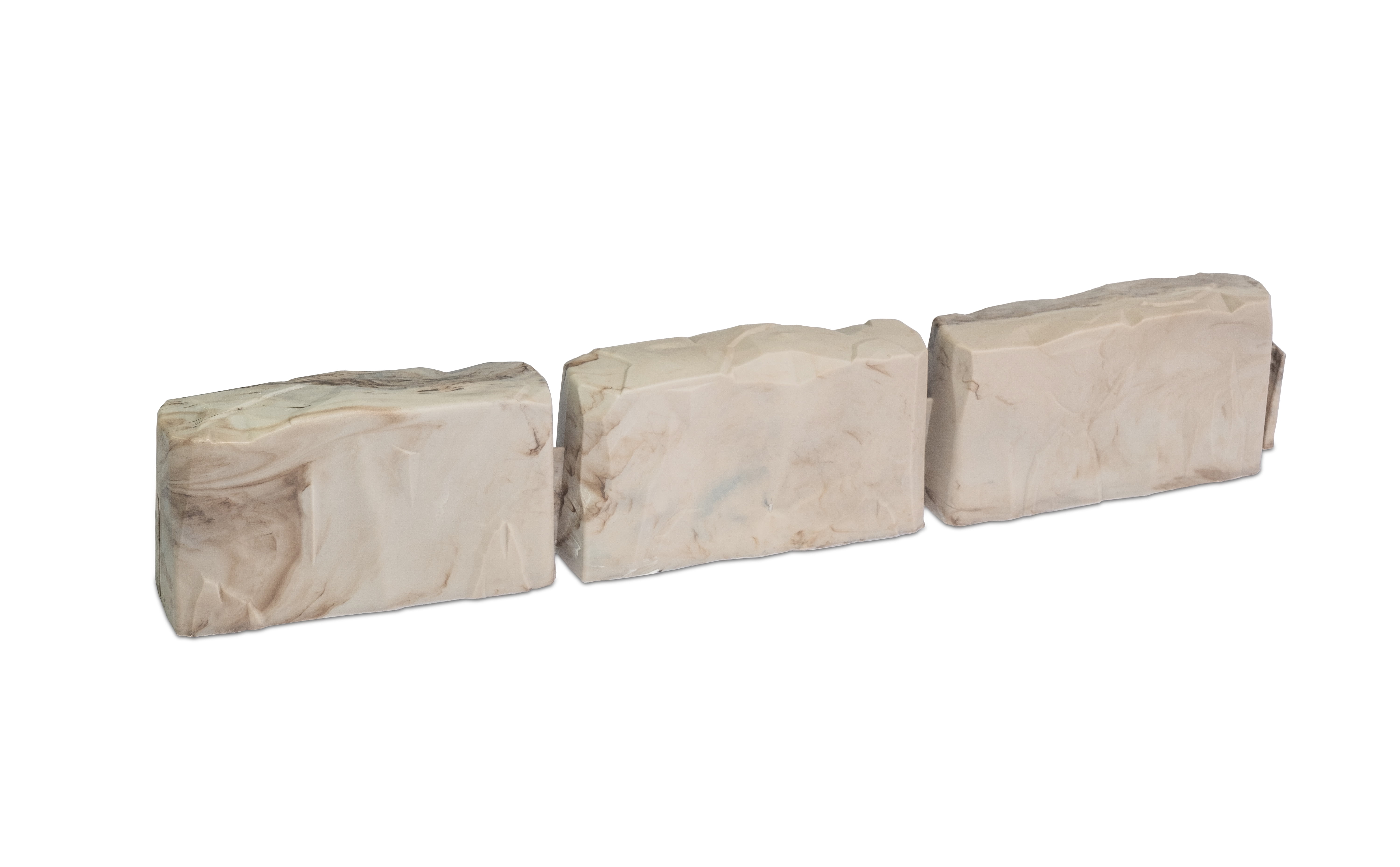 EasyFlex Decorative No-Dig Landscape Edging Kit - 15 ft., Brown Faux Stone