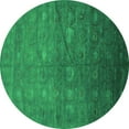 thumbnail image 1 of Ahgly Company Indoor Round Oriental Green Industrial Area Rugs, 7' Round, 1 of 4
