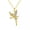 Yellow, variant on Rose Gold Platinum Plated Necklace Pendant Tinkerbell Wings Fairy 20" B333-Rose Gold