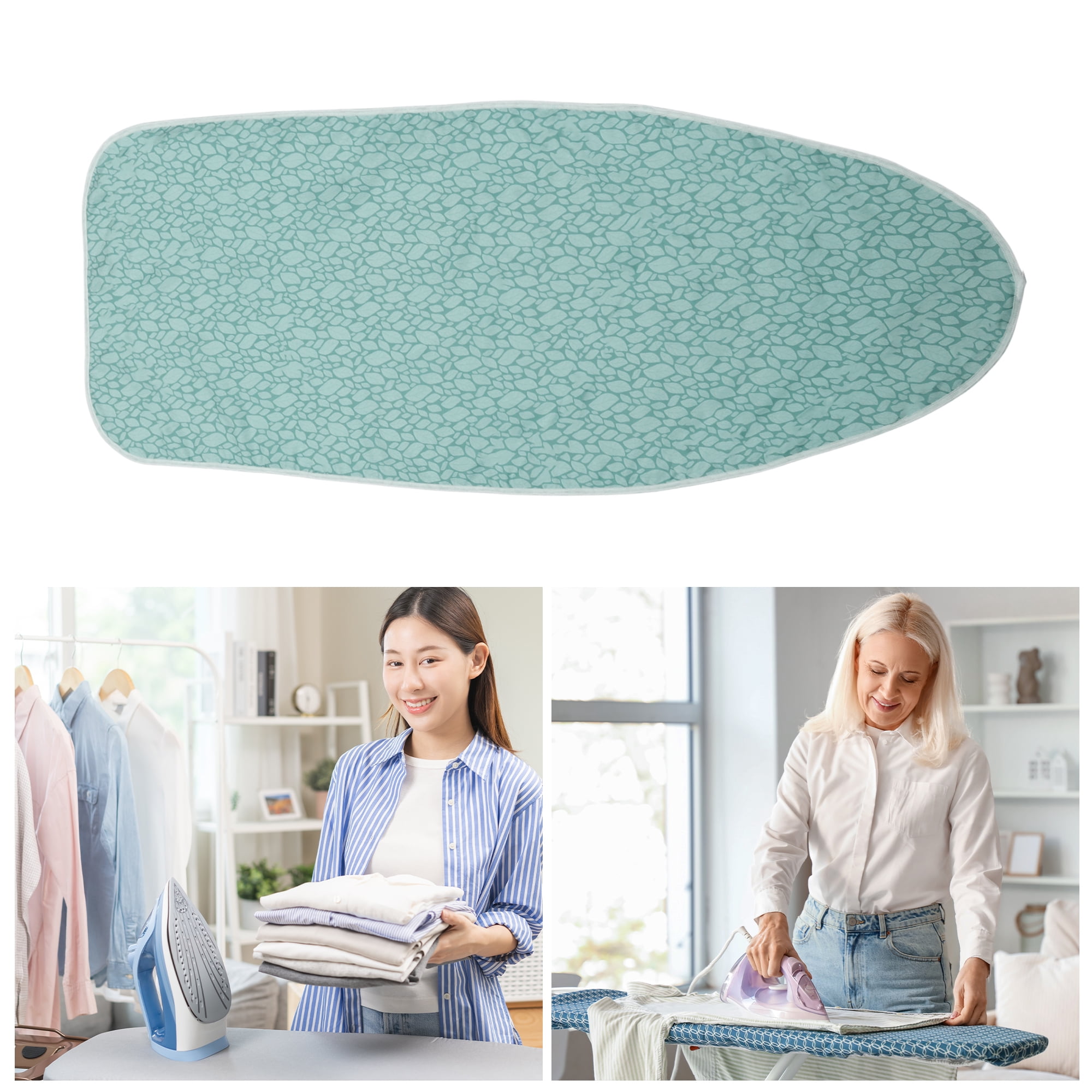 Unique Bargains Pattern Design Ironing Board Cover Easy Ironing Green