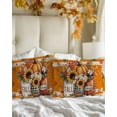thumbnail image 2 of Decorative Throw Pillow Covers 12x20 Inch Set of 2 Orange Pumpkin Fall Decor Pillow Cases for Couch, Maple Leaf Autumn Sunflower Cushion Case for Living Room Bedroom Bed Car Chair, 2 of 9
