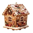 thumbnail image 3 of YingYouFu Christmas Wooden House Diamond Art Ornaments, Cute 3D Pearl Painting Crafts for Adults, Home Indoor Christmas Decorations for Wall Party Holiday, 3 of 7