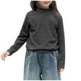thumbnail image 2 of Mceream Boys Grils Striped Long Sleeve Tshirts Mock Neck Undershirts Tops Basic Casual Shirt Warm Comfy Clothes Tees Back to School Uniform Clothes 2-16 Years, 2 of 6
