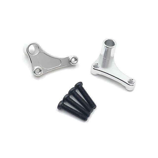 Ounissouiy Brazo basculante de choque delantero para RC Hobby Model Car 1-12 Wltoys 12428 12423 Hop-ups aleación de aluminio Kits de construcción modelo Plata