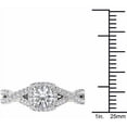thumbnail image 4 of 1-1/4 Carat T.W. Diamond Criss-Cross Shank Single Halo 14kt White Gold Engagement Ring, 4 of 5