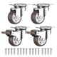 thumbnail image 1 of Ruedas giratorias Apuakthei con freno, ruedas de goma para muebles de 25 mm con capacidad de 44 kg, ruedas para muebles, ruedas industriales, 2 con frenos + 2 sin frenos, color gris, 1 of 5