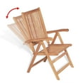 thumbnail image 5 of vidaXL Outdoor Recliner Chairs Patio Reclining Lounge Chair Solid Wood Teak, 5 of 7