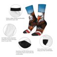 thumbnail image 3 of Vsdgher Cartoon Bald Eagle USA Crew Socks for Men & Women, Breathable Casual Athletic Ankle Socks, 3 of 6
