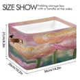 thumbnail image 4 of IAUYY Set of 2 Storage Cubes with Handles-Not Prone to Deformation Canvas Storage Baskets for Bedroom Closet Living Room Decorative Storage Baskets Intertwined Tulip Fields, 4 of 9