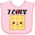thumbnail image 3 of Inktastic Waffle Lover I Love Waffles Boys or Girls Baby Bib, 3 of 4