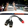 thumbnail image 3 of 2 Way Car   Splitter Power Adapter for Convenient Charging Experience Car RV SUV Truck ABS Black, 3 of 7