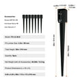 thumbnail image 2 of VEVOR Fence Post Anchor Ground Spike - 8 Pack, 36x4x4 Inches, Black Powder-Coated Metal, Fits 3.5x3.5 Inch Posts - Ideal for Mailbox, Deck, Garden Railing, 2 of 12