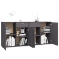 thumbnail image 4 of vidaXL Sideboard Gray 63"x14.2"x29.5" Chipboard, 4 of 10