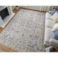 thumbnail image 2 of Feizy Pasha Transitional Ikat, Ivory/Blue/Taupe, 6'7" x 9'6" Area Rug Stain Resistant Pet & Kid Friendly Bohemian & Eclectic Distressed Floor Rug for Living room Bedroom, 2 of 9