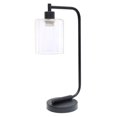 thumbnail image 3 of Simple Designs Bronson Antique Style Industrial Iron Lantern Desk Lamp with Glass Shade, 3 of 6