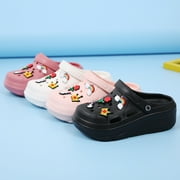 CERYTHRINA Womens Platform Clogs 2 in High Heels Mules Gardener Platform with Casual Clogs Black 38