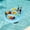 Blue BU, variant on AuroraX Inflatable Pool Cup Holder Floating Beverage Cooler Straw Hole Holds Cans & Bottles Lightweight PVC Durable Summer Pool Party Drink Holder Yellow