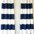 thumbnail image 2 of Driftaway Mia Stripe Room Darkening Grommet Unlined Window Curtains, Set Of Two Panels, Each 52"X63" (Navy), 2 of 7