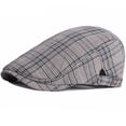 thumbnail image 2 of SikaFu Berets Men Women Plaid Adjustable Beret Cap Retro Artist Painter Beret Hat Caps for Men Male Female Ivy Newsboy Flat Cap, 2 of 6