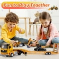 thumbnail image 6 of Toys Gifts for 3 4 5 6 7 Years Old Boys, Engineering Construction Vehicles Truck, Construction Toys Set with Truck, Excavator and Bulldozer, Alloy, 6 of 8