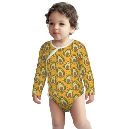 

Haiem Avocado Dog Printed Unisex-Baby Long Sleeve Onesies Bodysuits Unisex Babies Snap-Up Rompers-12 Months