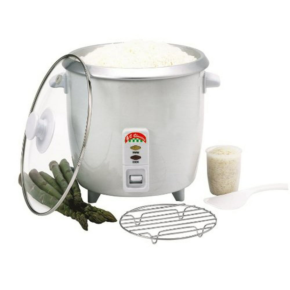 6 Cup Bene Casa Rice Cooker with glass lid, dishwasher safe rice cooker with auto cut off