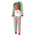 thumbnail image 4 of EYIIYE Matching Christmas Pajamas For Family, Baby Romper/Santa Letter Print Long Sleeve Tops + Stripe Long Pants Sleepwear Suit, 4 of 10