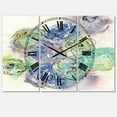 thumbnail image 1 of Designart 'Pastel Foral Composition Ii Lodge Multipanel Wall Clock, 1 of 4