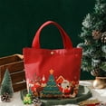 thumbnail image 4 of Christmas Drawstring Gift Bags, Multicolour Canvas Pouches with Adorable Holiday Patterns, Versatile for Wrapping Treats and Decorations for Parties and Celebrations, 10x10cm and 18x10cm, 4 of 6