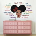 thumbnail image 3 of Black Girl Wall Stickers – Colored English Quote Decals (2 Rolled Sheets, Pre-Cut), Decor for Bedrooms & Playrooms, Removable Adhesive, Ideal for Spaces & Positive Vibes, Color, 3 of 6