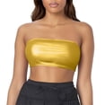thumbnail image 2 of Tube Tops A Sexy Strapless Top With A Shiny Leather Base Layer And A Stage Performance Vest Worn Inside Wrapped Around The Chest With A Leather Strapless Strap M, 2 of 4