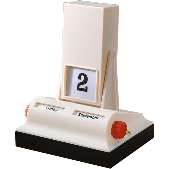 2026 Creative Perpetual Flip Calendar, Vintage Style, Easy-View Date Display, Cream-Colored Minimalist Desk Decor, Premium Holiday Gift for Coworkers, Friends & Family