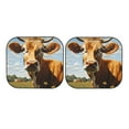 thumbnail image 7 of Haiem Daisy Flower Field Cow Car Windshield Sun Shade (2 Pieces) Foldable Windshield Sun Shade Car Accessories for Truck SUV Pickup-Large, 7 of 7