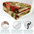 Texture Spring Quilt Spring Red Poppy 3 Piece Quilt Bedding Set with 2 Pillow Shams ...