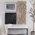thumbnail image 2 of Uttermost Gathered Teak Square Transitional Wood Wall Decor in Black, 2 of 5