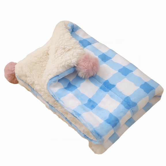 Soft Blue Winter Blanket Plush Fleece for Pets Perfect for Cold Days