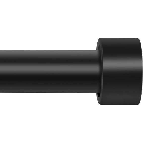 Curtain Rods for Windows 48 to 84 Inch, 1 Inch Black Rustic Curtain Rod For Bedroom, Indoor&Outdoor, Room Divider Adjustable Telescope Design Cap Finials