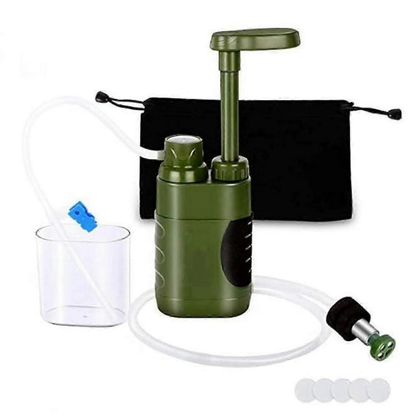 5000l Outdoor Water Filter Water Filtration System Camping Hiking Emergency Equipment With Compass