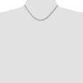 thumbnail image 6 of Diamond2Deal 925 Sterling Silver Rhodium-plated 3mm Curb Chain Necklace for Women 16", 6 of 7
